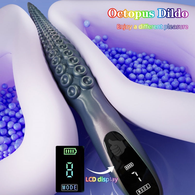 Domlust VoidCoil – Tentacle Vibrating Butt Plug | Sucker Texture + Multi-Mode Vibration | Platinum Silicone Alien Fetish