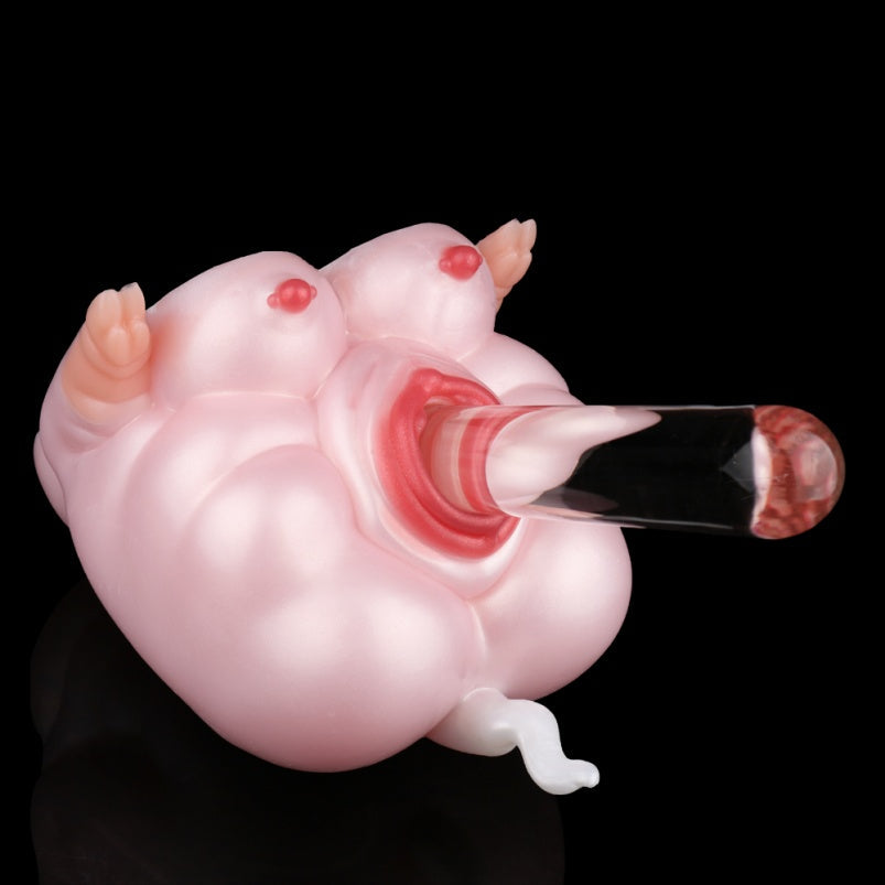 Pink Pig Pussy Torso Sex Doll - Fantasy Silicone Animal Pussies Masturbation Toy for Men