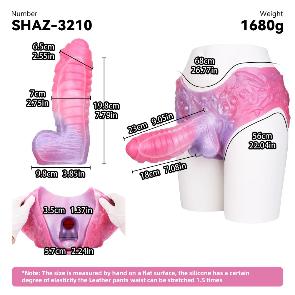 Fantasy Monster Silicone Sheath Underwear - Penis Sleeeve Extender Pant for Enhanced Size