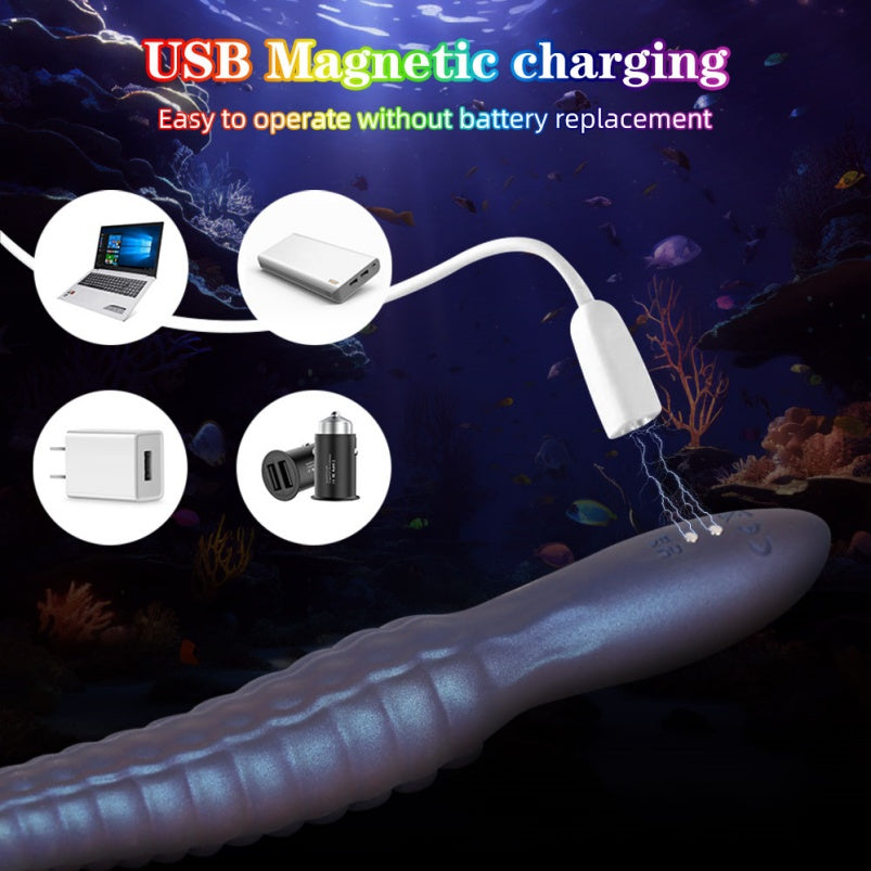 Domlust VoidCoil – Tentacle Vibrating Butt Plug | Sucker Texture + Multi-Mode Vibration | Platinum Silicone Alien Fetish