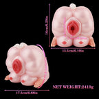 Pink Pig Pussy Torso Sex Doll - Fantasy Silicone Animal Pussies Masturbation Toy for Men