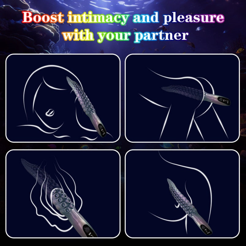 Domlust VoidCoil – Tentacle Vibrating Butt Plug | Sucker Texture + Multi-Mode Vibration | Platinum Silicone Alien Fetish