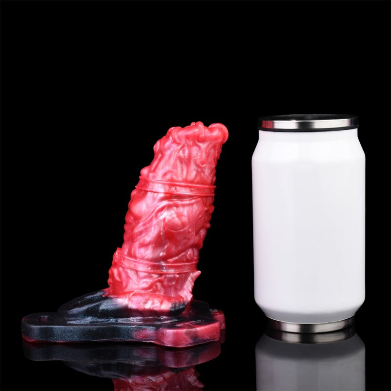 Male-Specific Ejaculation Control Vibrating Cock Sleeve - Silicone Monster Fantasy Design