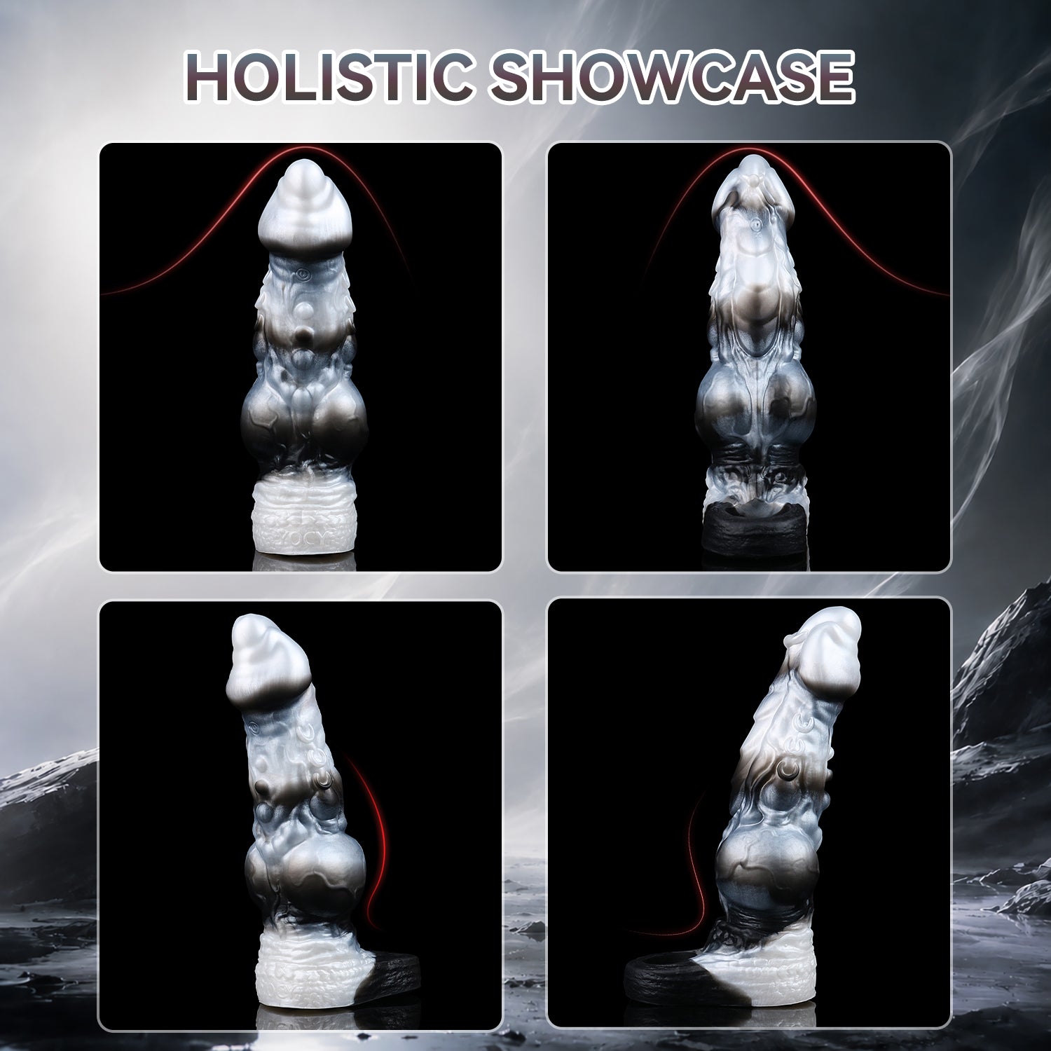 Dragon Scale Silicone Vibrating Cock Sleeve – Fantasy Penis Extender Sleeve for Stronger, Longer Performance