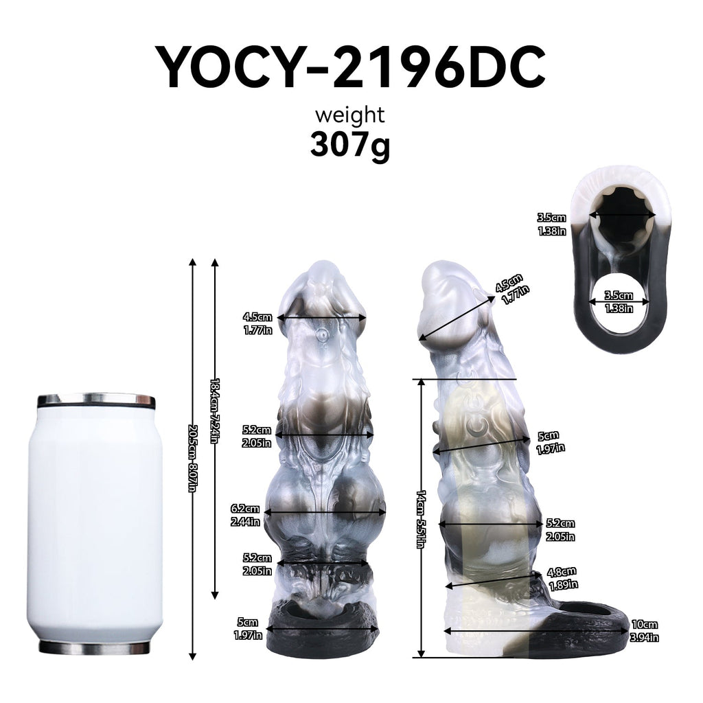 Dragon Scale Silicone Vibrating Cock Sleeve – Fantasy Penis Extender Sleeve for Stronger, Longer Performance