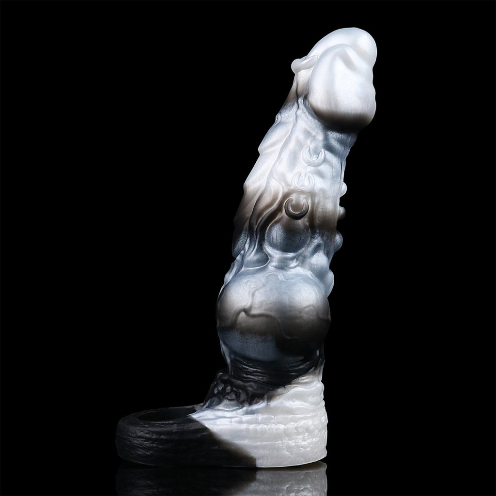 Dragon Scale Silicone Vibrating Cock Sleeve – Fantasy Penis Extender Sleeve for Stronger, Longer Performance