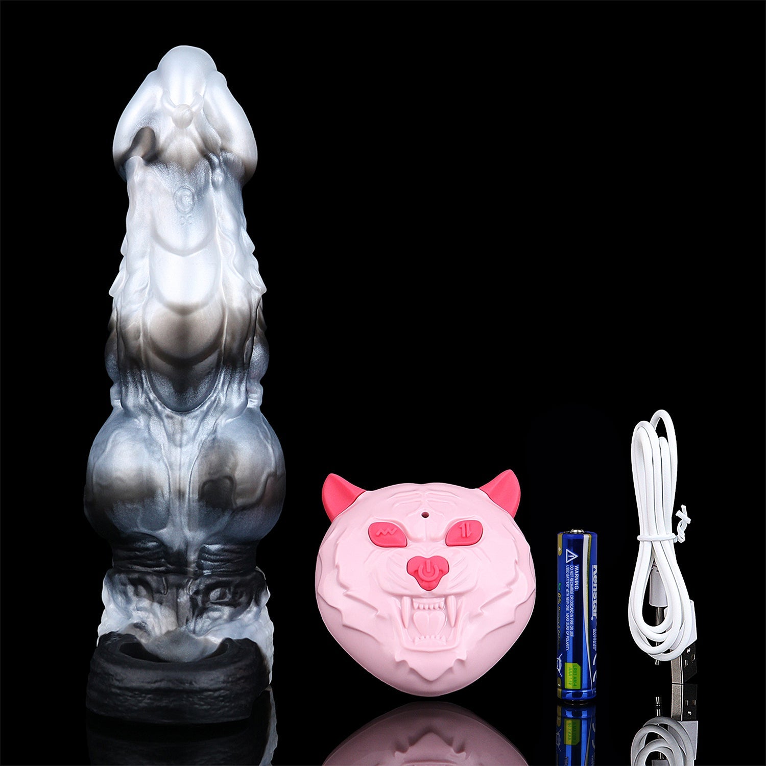 Dragon Scale Silicone Vibrating Cock Sleeve – Fantasy Penis Extender Sleeve for Stronger, Longer Performance