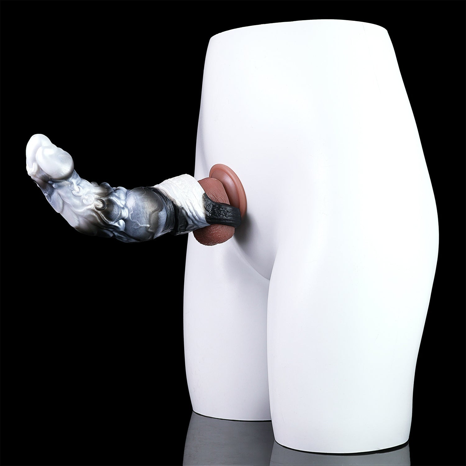 Dragon Scale Silicone Vibrating Cock Sleeve – Fantasy Penis Extender Sleeve for Stronger, Longer Performance