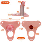 Realistic Hollow Dildo Male Strap On - Cockring Harness Belt Penis Sheath Extender for Men Gay