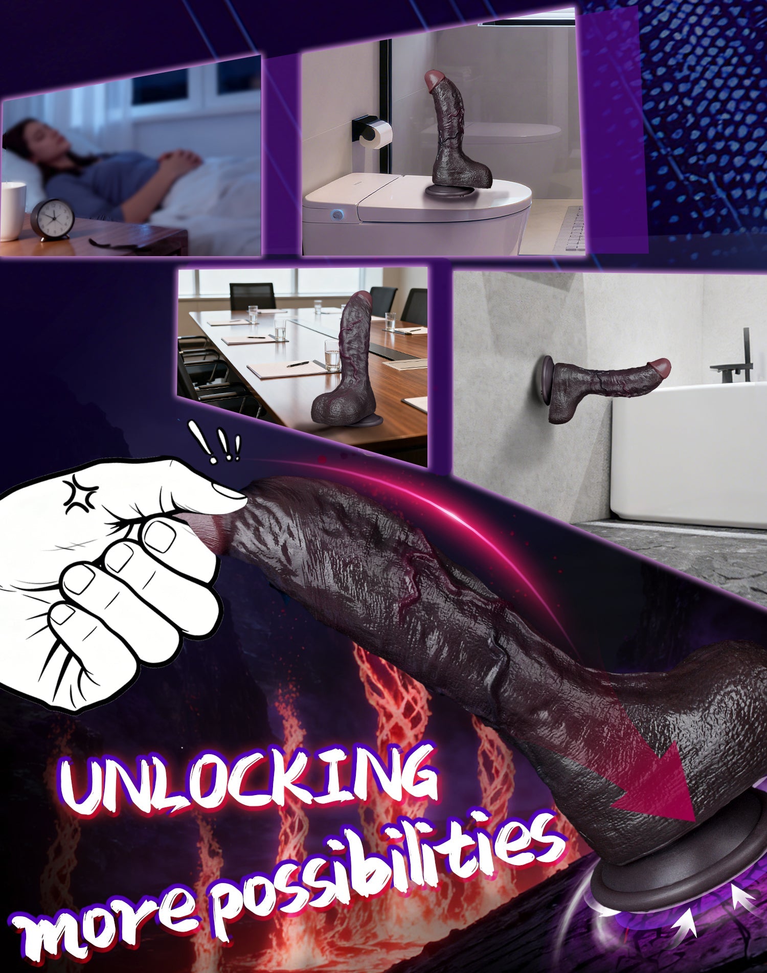 Domlust Realistic Dildo – Dual-Layer Platinum Silicone with Movable Skin & Suction Cup | Life-Size G-Spot