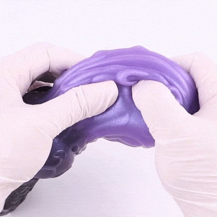 Domlust Dog Dildo – Dual-Layer Platinum Silicone Knotted Canine Creature Cock with Suction Cup | Knot Expansion