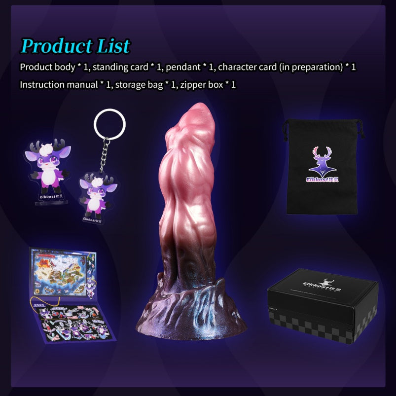 Domlust Fantasy Monster Dildo – Dual-Density Platinum Silicone Tapered Shaft Suction Cup Anal & Vaginal Fetish Toy