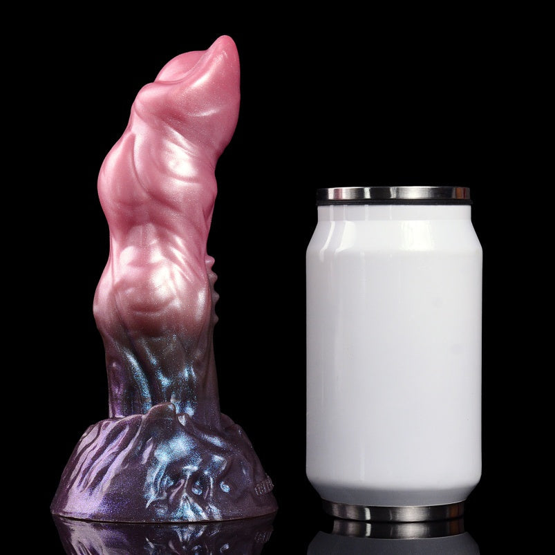 Domlust Fantasy Monster Dildo – Dual-Density Platinum Silicone Tapered Shaft Suction Cup Anal & Vaginal Fetish Toy