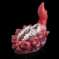 Alien Tentacle Grinder Sex Toy | Platinum Silicone Male Masturbator with Open Channel & Vibrator Slot