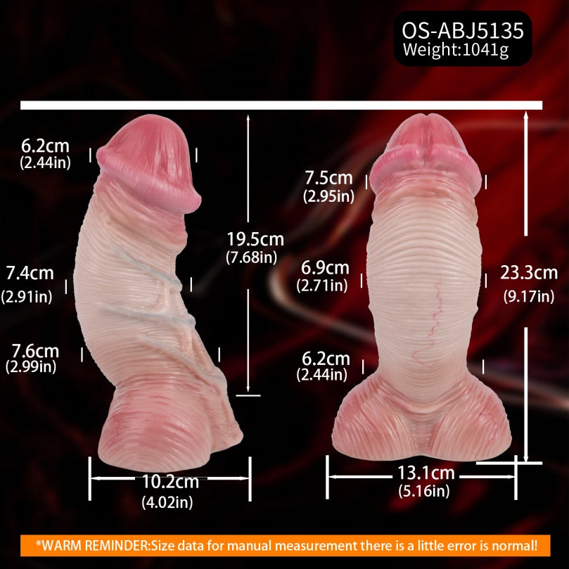 Huge Realistic Dildo – Dual Density Silicone Big Dildo with Lifelike Skin Texture