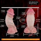 Huge Realistic Dildo – Dual Density Silicone Big Dildo with Lifelike Skin Texture