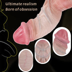 Huge Realistic Dildo – Dual Density Silicone Big Dildo with Lifelike Skin Texture