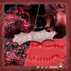 Blood Red Alien Dragon Butt Silicone Pocket Pussy-Dual-Channel Fantasy Torso Sex Doll for Extreme Climax