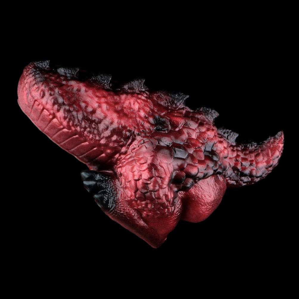 Blood Red Alien Dragon Butt Silicone Pocket Pussy-Dual-Channel Fantasy Torso Sex Doll for Extreme Climax
