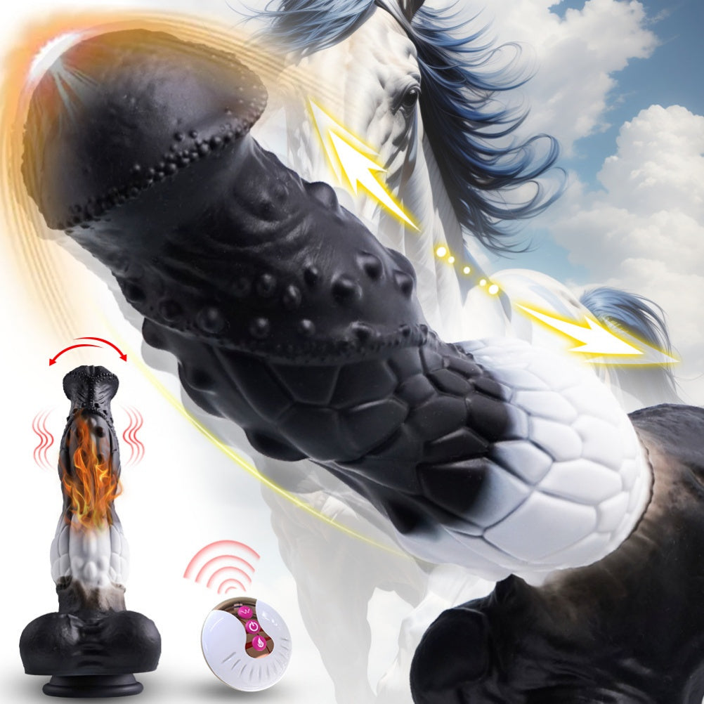 4-in-1 Thrusting Horse Dildo – Heated Vibrating Monster Cock with Remote | Domlust