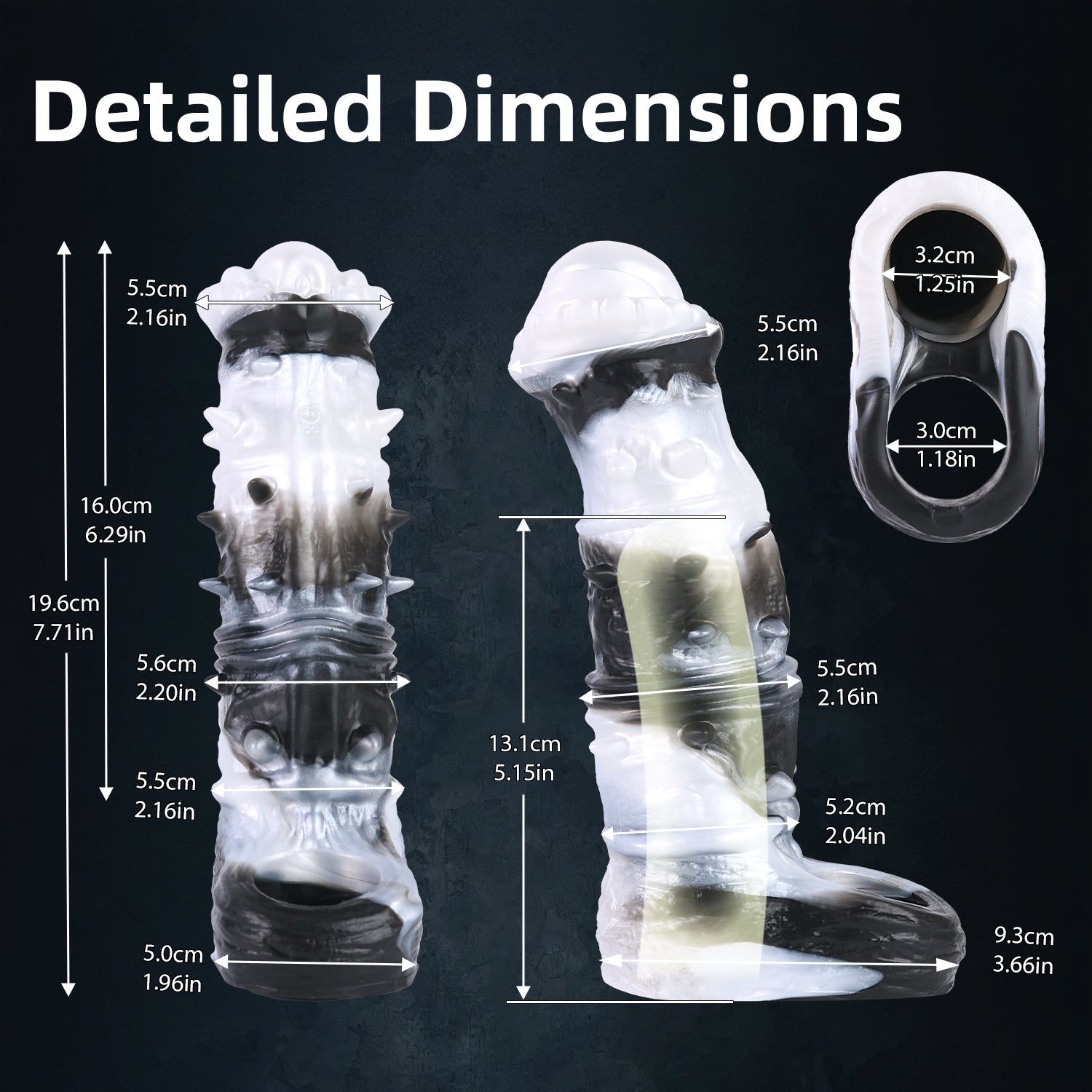 Fantasy Horse Vibrating Cock Sleeve – Platinum Silicone Penis Sleeve with Remote Control