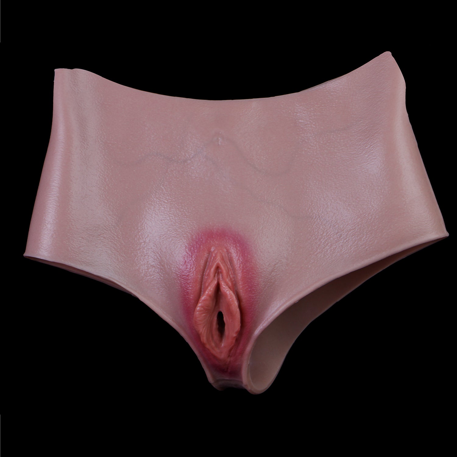 Platinum Silicone Realistic Pussy Panties with Insertable Vagina — Wearable Fake Vagina Panty for Feminization Play