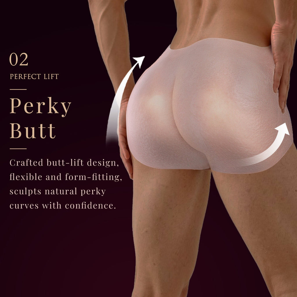Platinum Silicone Realistic Pussy Panties with Insertable Vagina — Wearable Fake Vagina Panty for Feminization Play