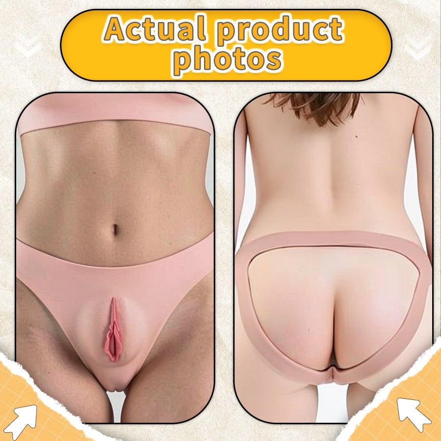 Realistic Silicone Pussy Pants – Wearable Fake Vagina Underwear for Femboys & Crossdressers