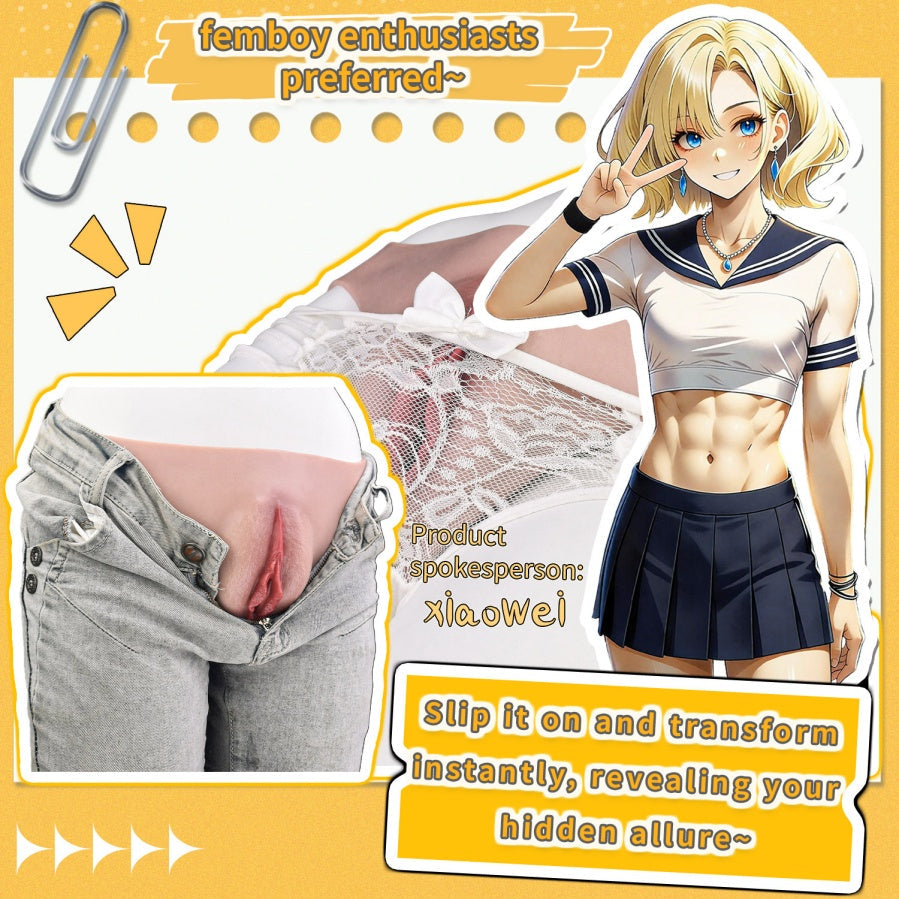 Realistic Silicone Pussy Pants – Wearable Fake Vagina Underwear for Femboys & Crossdressers