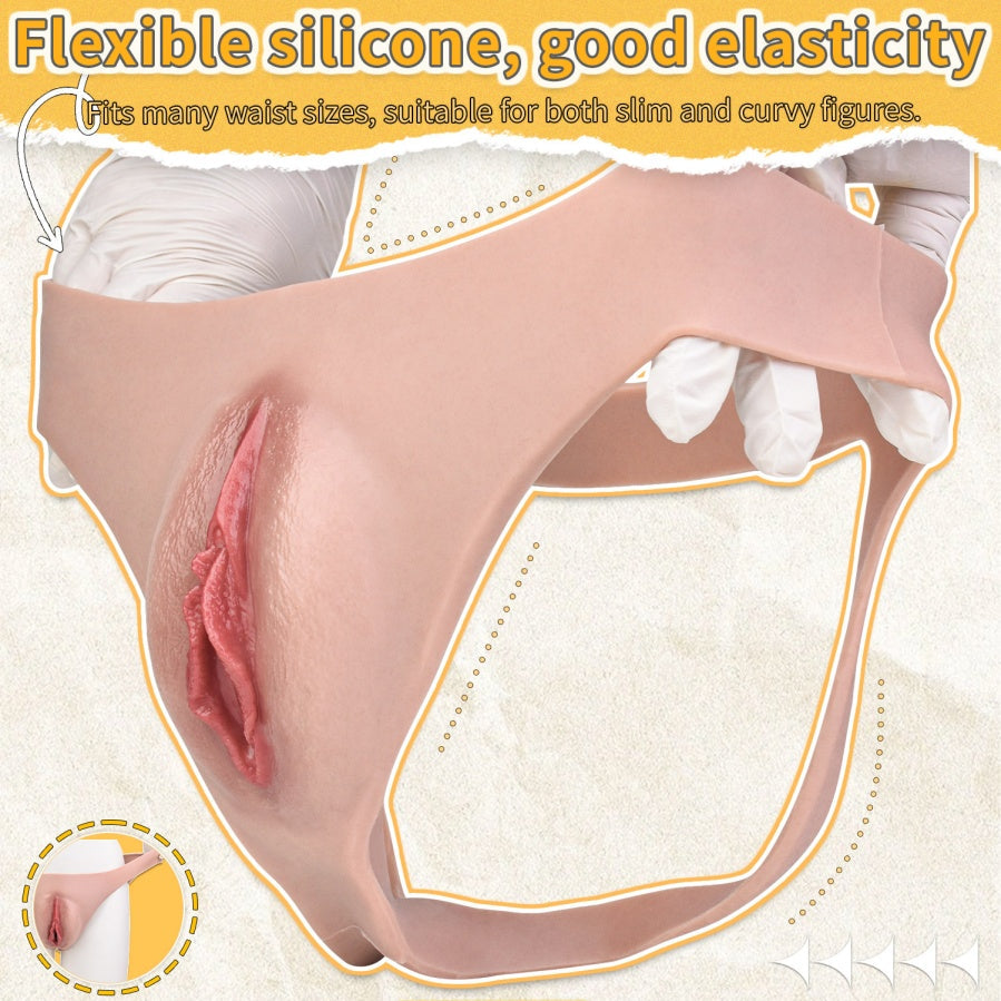 Realistic Silicone Pussy Pants – Wearable Fake Vagina Underwear for Femboys & Crossdressers