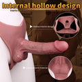 Flesh Hollow Dildo Sheath Underwear - 8 Inch Realistic Cock Sleeve Extender Pants for Men