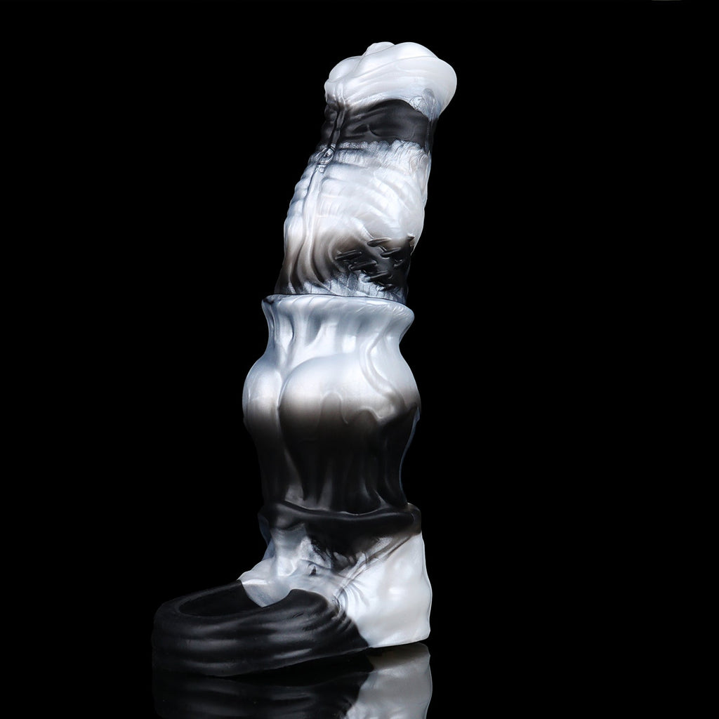 Vibrating Fantasy Cock Sleeve with Cockring – Platinum Silicone Penis Extender for Couples