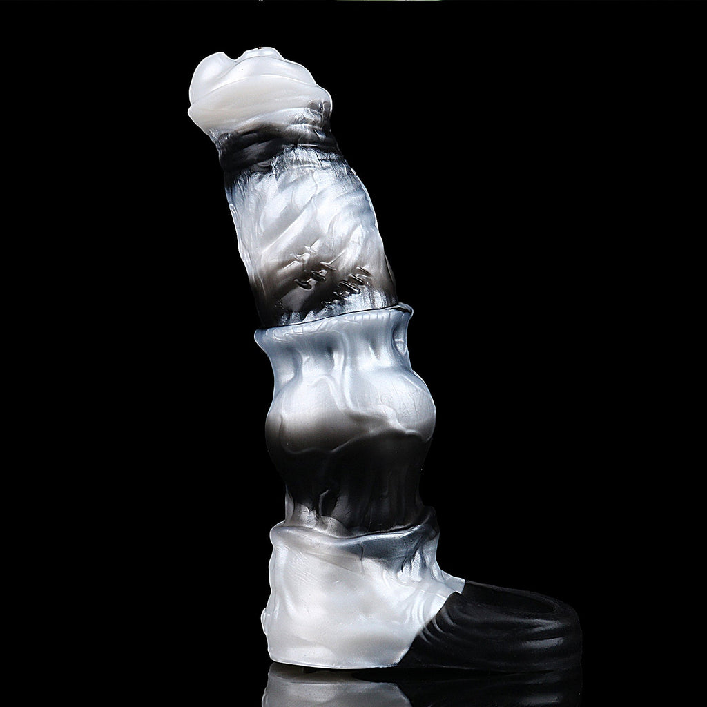 Vibrating Fantasy Cock Sleeve with Cockring – Platinum Silicone Penis Extender for Couples