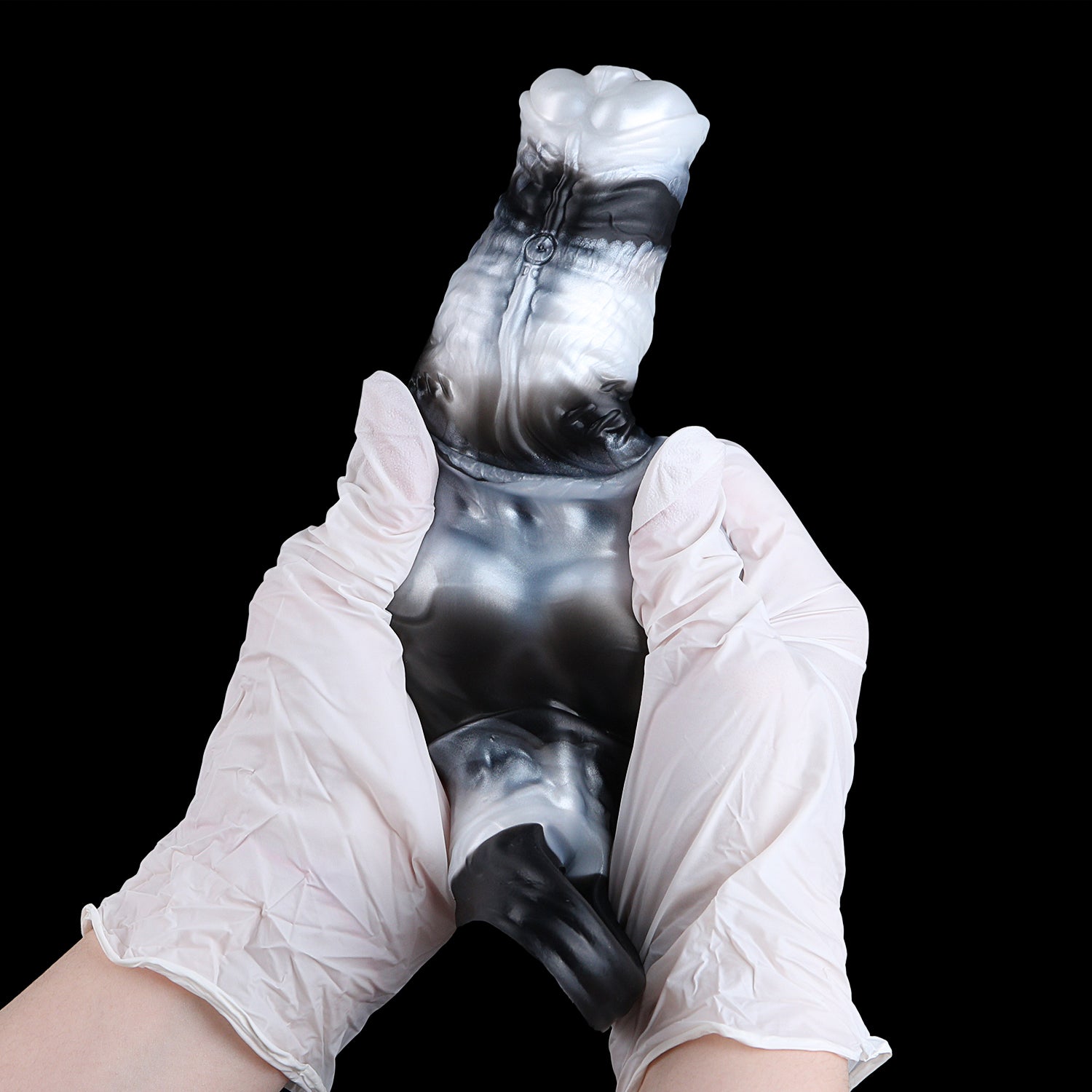 Vibrating Fantasy Cock Sleeve with Cockring – Platinum Silicone Penis Extender for Couples