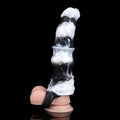 Vibrating Fantasy Cock Sleeve with Cockring – Platinum Silicone Penis Extender for Couples