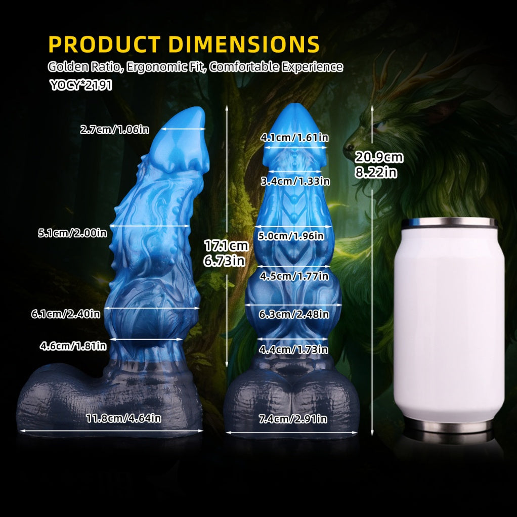 Sylva Draconis – Dual-Layer Platinum Silicone Dragon Dildo with Devil Carving Texture | Domlust