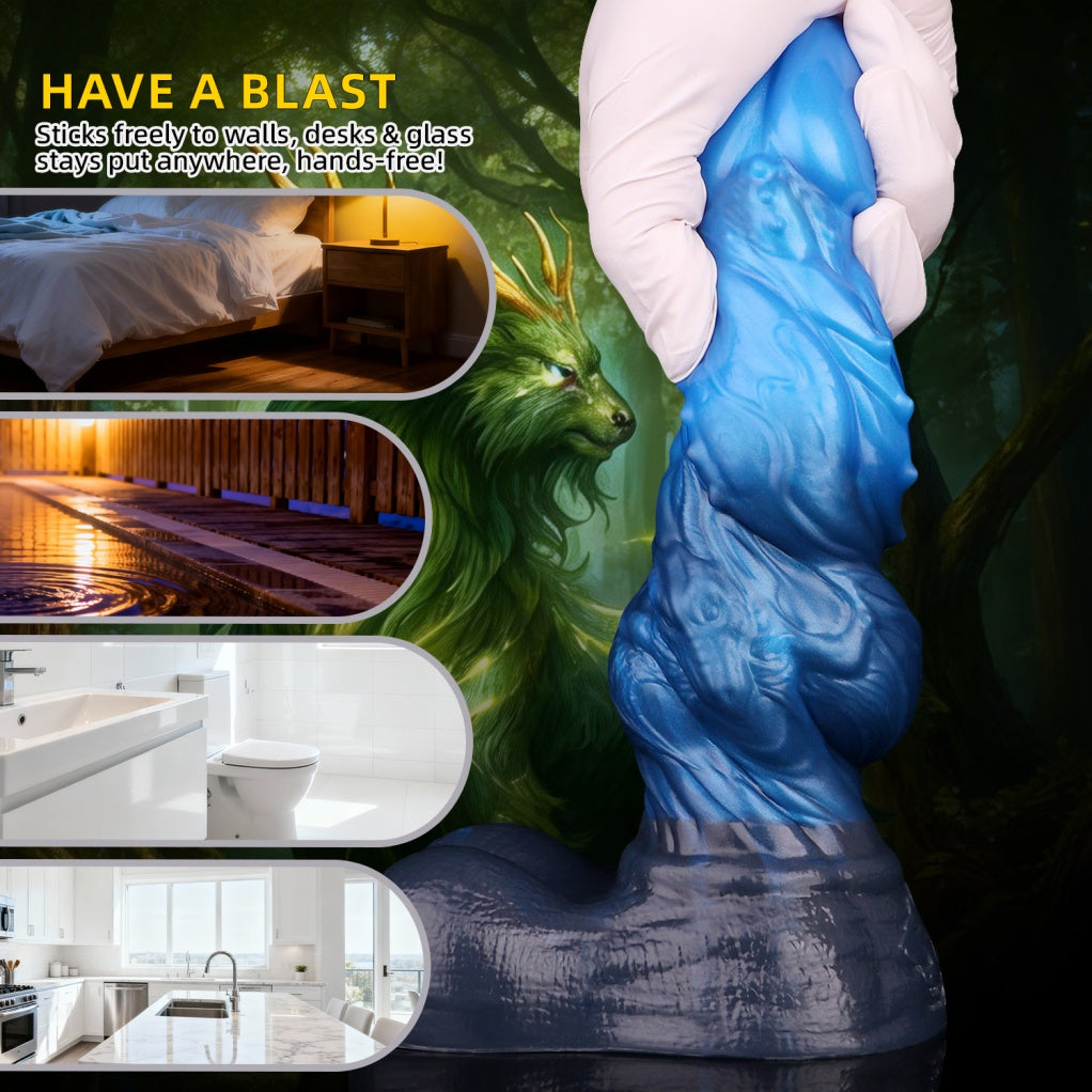 Sylva Draconis – Dual-Layer Platinum Silicone Dragon Dildo with Devil Carving Texture | Domlust