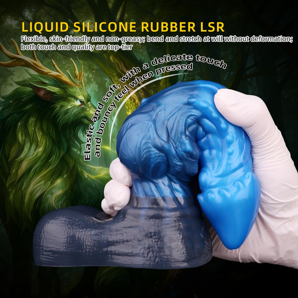 Sylva Draconis – Dual-Layer Platinum Silicone Dragon Dildo with Devil Carving Texture | Domlust