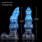Sylva Draconis – Dual-Layer Platinum Silicone Dragon Dildo with Devil Carving Texture | Domlust