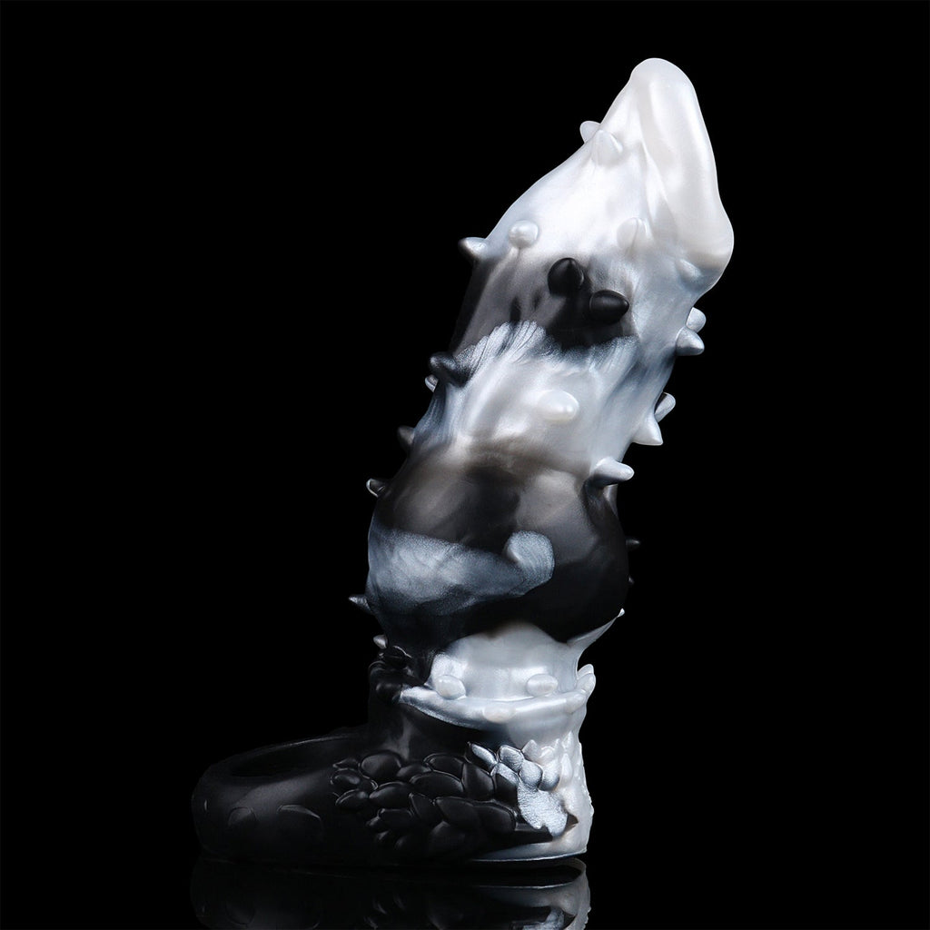 Fantasy Vibrating Cock Sleeve — Platinum Silicone Penis Extender with Remote Control