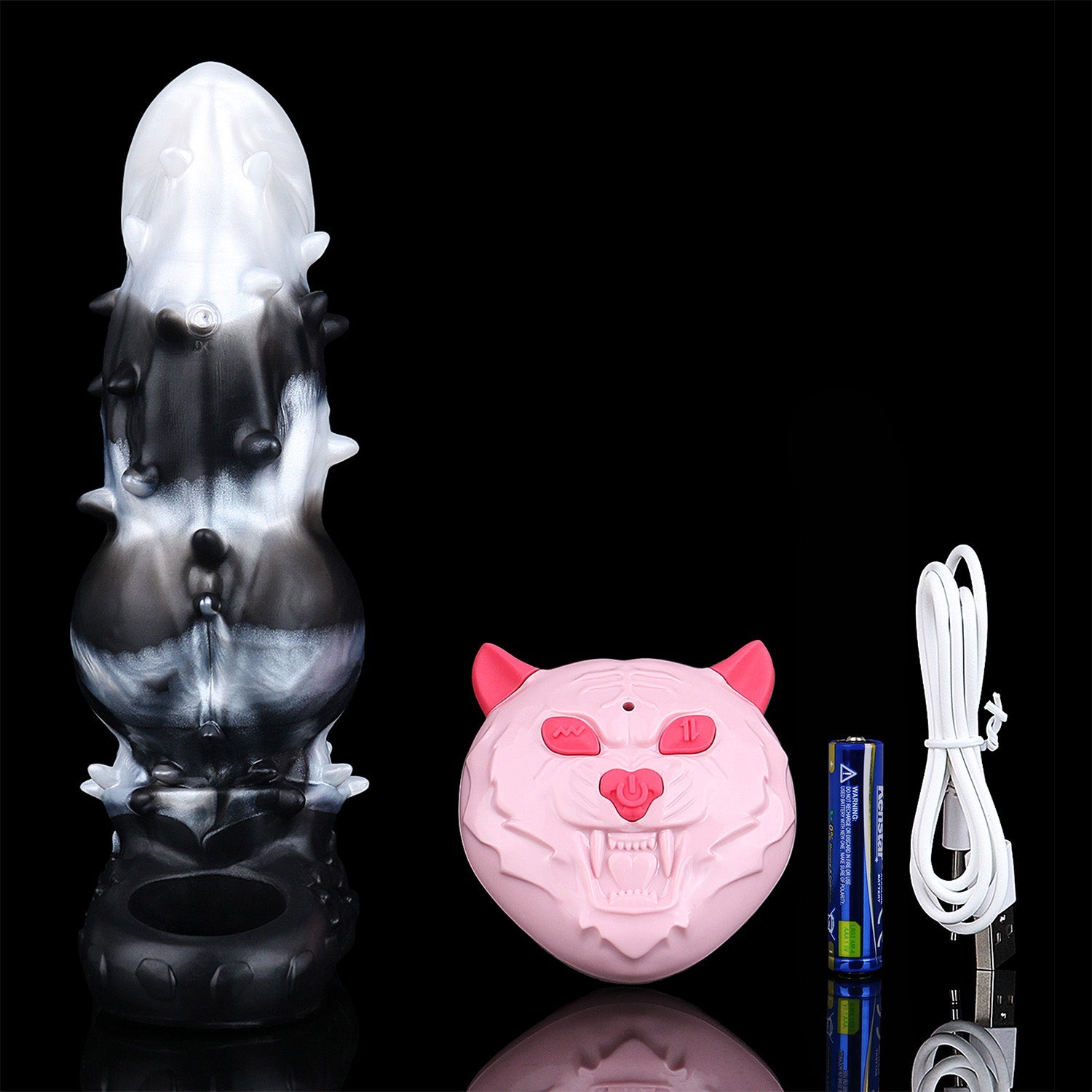 Fantasy Vibrating Cock Sleeve — Platinum Silicone Penis Extender with Remote Control
