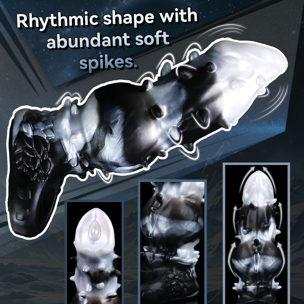 Fantasy Vibrating Cock Sleeve — Platinum Silicone Penis Extender with Remote Control