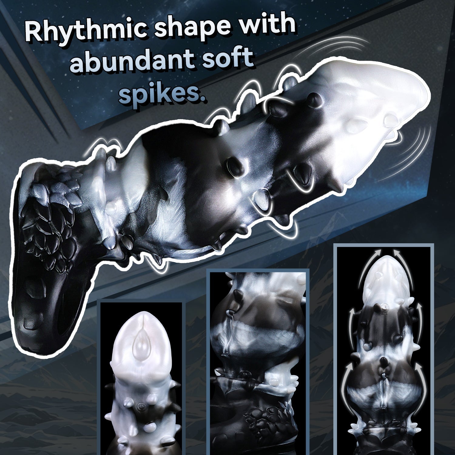 Fantasy Vibrating Cock Sleeve — Platinum Silicone Penis Extender with Remote Control