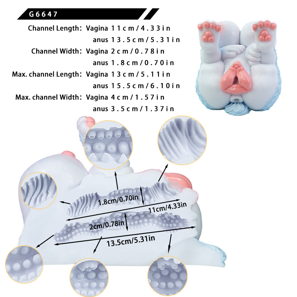 Furry Fox Beast Dual-Channel Pussy with Alien Sex Doll — Fantasy Animal Sex Toy for Men