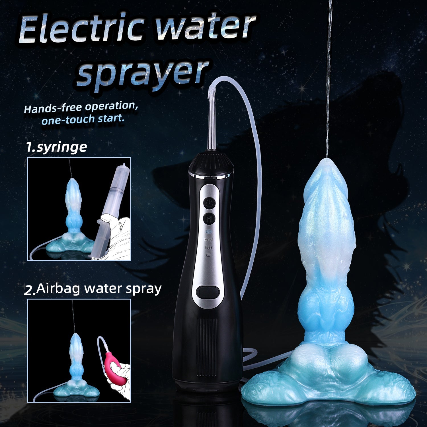 Squirting Dragon Dog Knot Dildo – Ejaculating Fantasy Silicone Toy with Electric Water Sprayer for Immersive Knotting Play