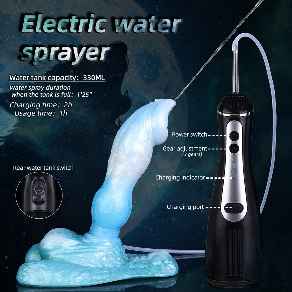 Squirting Dragon Dog Knot Dildo – Ejaculating Fantasy Silicone Toy with Electric Water Sprayer for Immersive Knotting Play