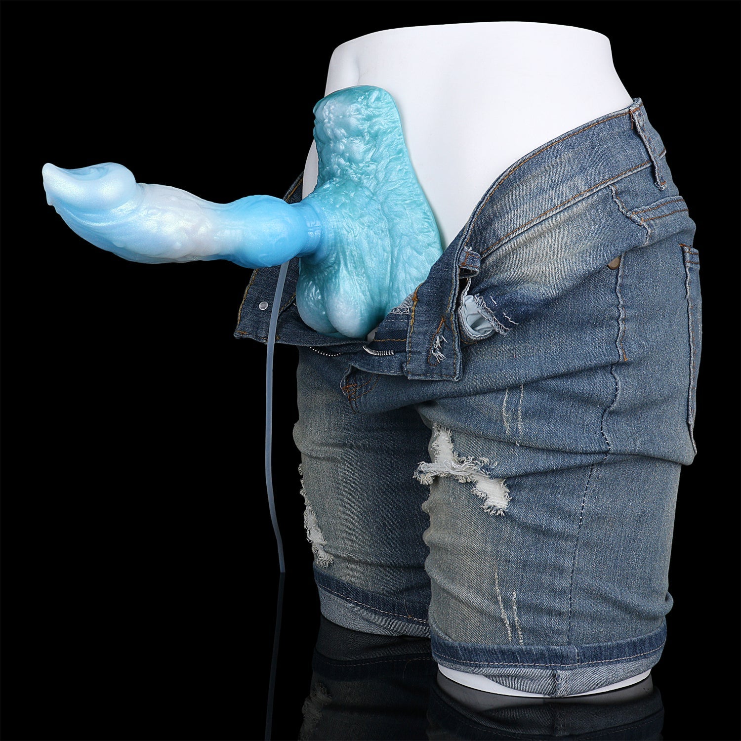 Squirting Dragon Dog Knot Dildo – Ejaculating Fantasy Silicone Toy with Electric Water Sprayer for Immersive Knotting Play