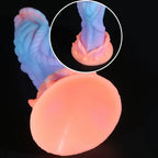Domlust Glow-in-the-Dark Dragon Dildo – Platinum Silicone Dragon Scale Suction Cup Anal Butt Plug Fantasy Fetish Sex Toy