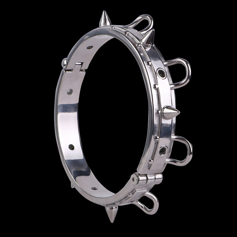Restraint Stainless Steel Traction Collar Set – Control Sex Toy for Couples Erotic Play