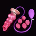 Platinum Silicone Knotted Ovipositor Dildo – Fantasy Egg-Laying Fetish Toy | Domlust
